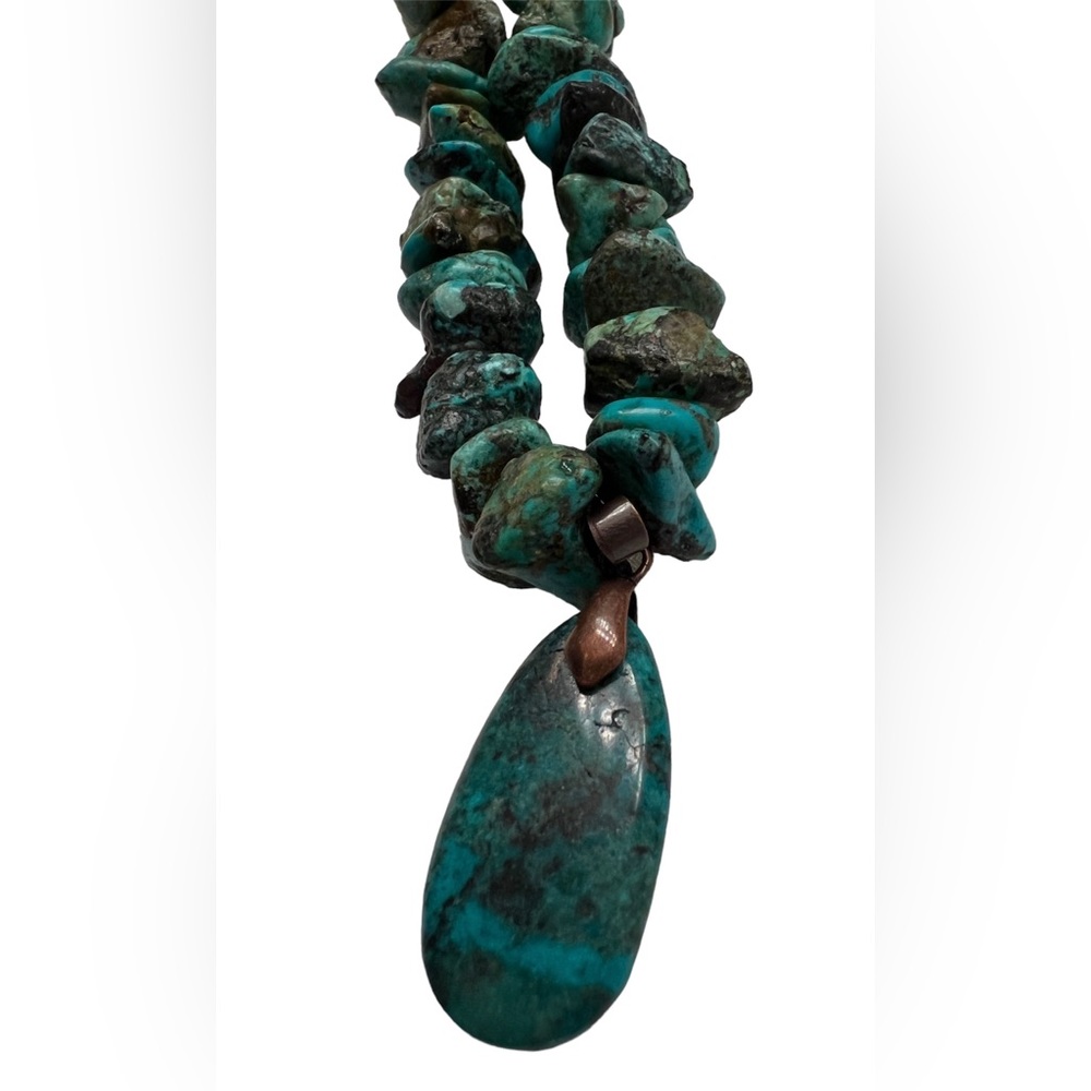 New Boho Natural Turquoise Leather Necklace